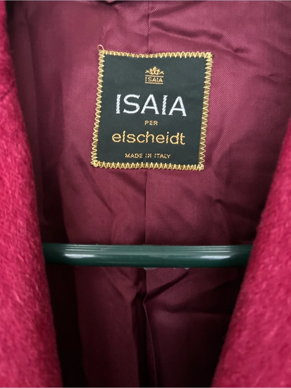 Vintage Isaia tailored jacket cashmere blend three-button single-breasted sz 46
